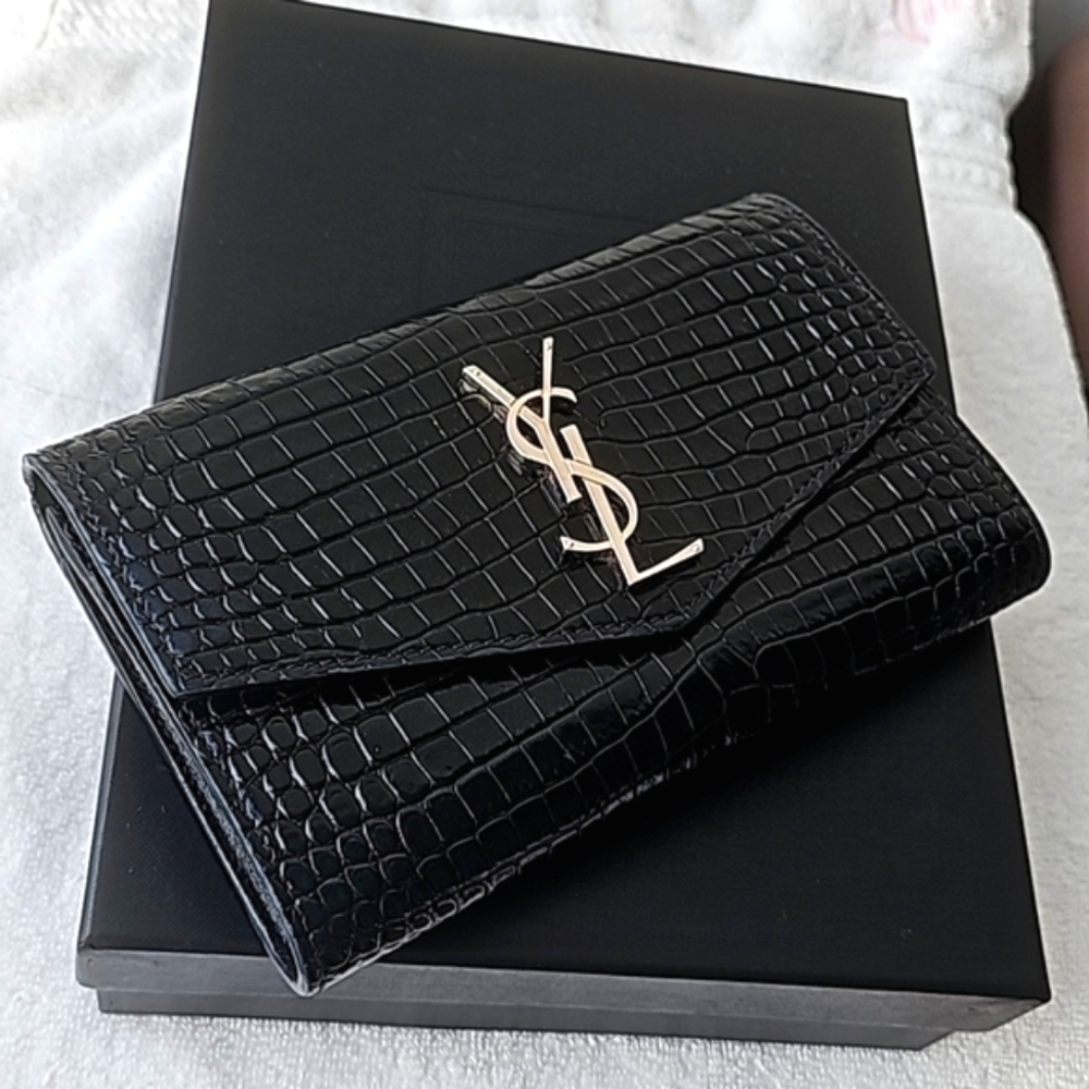YSL Black Crocodile Crossbody
